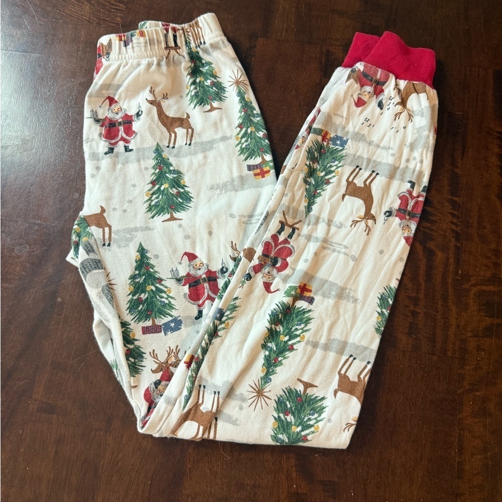 Pottery Barn Kids Santa and Reindeer Pajama Bottoms